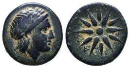 MYSIA. Gambrium. Ae (4th century BC).
Obv: Laureate head right.
Rev: ΓAM.
Star.
SNG Copenhagen 150-152.

Condition: Very Fine

Weight: 3,8 gr
Diameter...