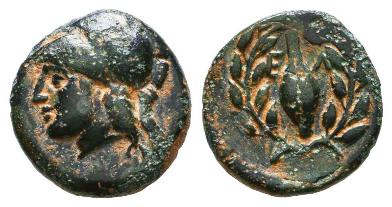 Aeolis. Elaia 400 BC. Bronze Æ 

Condition: Very Fine

Weight: 1,3 gr
Diameter: ...