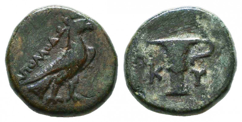 Aeolis. Kyme . ΑΠΟΛΛΟΔΩΡΟΣ, magistrate 320-250 BC. Ae

Condition: Very Fine

Wei...