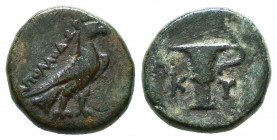 Aeolis. Kyme . ΑΠΟΛΛΟΔΩΡΟΣ, magistrate 320-250 BC. Ae

Condition: Very Fine

Weight: 2,6 gr
Diameter: 13,9 mm