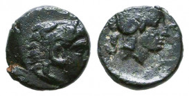 Greek Coins, Ae.

Condition: Very Fine

Weight: 0,7 gr
Diameter: 9,5 mm
