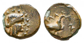 Greek Coins, Ae.

Condition: Very Fine

Weight: 0,6 gr
Diameter: 9 mm