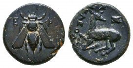 IONIA, Ephesos. Circa 200 BC. Æ

Condition: Very Fine

Weight: 2 gr
Diameter: 13,6 mm