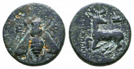 IONIA, Ephesos. Circa 200 BC. Æ

Condition: Very Fine

Weight: 1,9 gr
Diameter: 14,4 mm