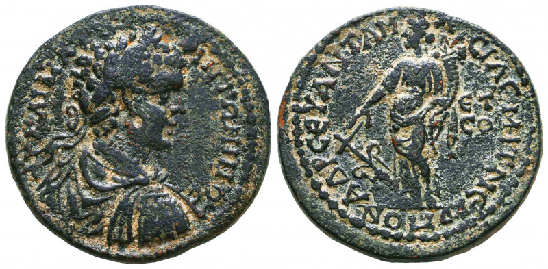 Caracalla. 198-217 AD. AE. Amasia, Pontus, Year 208 = 206/7 AD. Obv: AY KAI M AY...