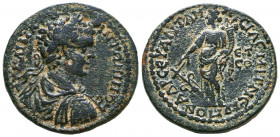 Caracalla. 198-217 AD. AE. Amasia, Pontus, Year 208 = 206/7 AD. Obv: AY KAI M AYP - ANTΩNINOC Bust laureate, draped, cuirassed right. Rx: AΔ - CEY ANT...