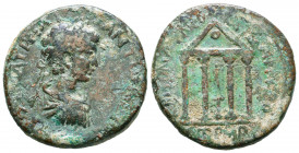 PONTUS, Neocaesarea. Septimius Severus. 193-211 AD. Æ. Dated CY 146 (209/210 AD). Laureate, draped and cuirassed bust right, seen from behind / KOI ΠO...