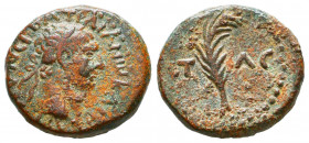 Nicopolis ad Lycum Trajan (98-117)    Ae.
Obv: ΑΥ ΝƐΡΒΑ ΤΡΑΙΑΝⲰ ΚΑΙϹΑΡΙ,
Rev: ƐΤ ΛƐ, palm branch.
RPC III 6554.

Condition: Very Fine

Weight: ...
