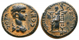 Phrygia, Sebaste. Nero. A.D. 54-68. AE . Ioulios Dionysios, magistrate. [C]ЄBA - CTOC (ccw - "A" and "T" upside-down), bare-headed, draped bust of you...
