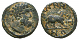 Pseudo-autonomous (Circa 2nd century). Ae.

Condition: Very Fine

Weight: 2,4 gr
Diameter: 14,2 mm