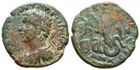 CILICIA. Anazarbus. Elagabalus (218-222). Ae Triassarion.
Condition: Very Fine

Weight: 13,2 gr
Diameter: 26,7 mm