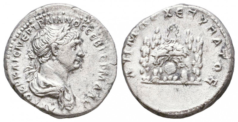 CAPPADOCIA, Caesarea-Eusebia. Trajan. AD 98-117. AR Didrachm. Struck AD 112-117....