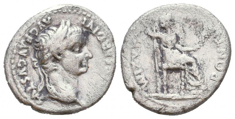 Tiberius (AD 14-37). AR denarius. Lugdunum, ca. AD 18-35. TI CAESAR DIVI AVGVSTV...
