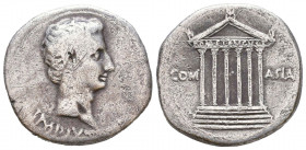 Augustus. 27 BC-AD 14. AR Cistophorus. Pergamum mint. Struck circa 19-18 BC. IMP • IX • TR • PO V, bare head right / COM • ASIAE across central field,...