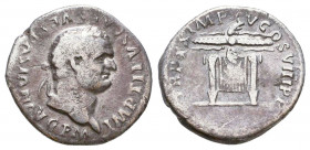 Vespasian (AD 69-79). Silver denarius 

Condition: Very Fine

Weight: 3,1 gr
Diameter: 18,1 mm