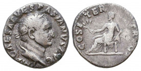 Vespasian (AD 69-79). Silver denarius 

Condition: Very Fine

Weight: 3,1 gr
Diameter: 16,8 mm