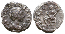 Julia Maesa, grandmother of Elagabal and Severus Alexander
Denarius AD. 218-222 

Condition: Very Fine

Weight: 2,5 gr
Diameter: 19,4 mm