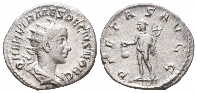 HERENNIUS ETRUSCUS, son of Trajan Decius, (A.D. 251), silver antoninian, issued ...