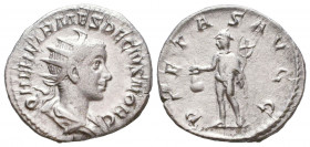 HERENNIUS ETRUSCUS, son of Trajan Decius, (A.D. 251), silver antoninian, issued 250-251 A.D

Condition: Very Fine

Weight: 3,5 gr
Diameter: 22 mm