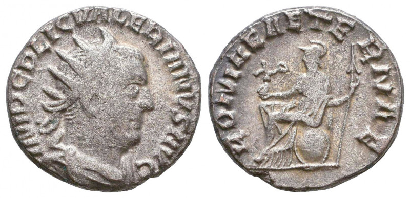 Valerianus 253-260 AR Antoninian

Condition: Very Fine

Weight: 4 gr
Diameter: 2...