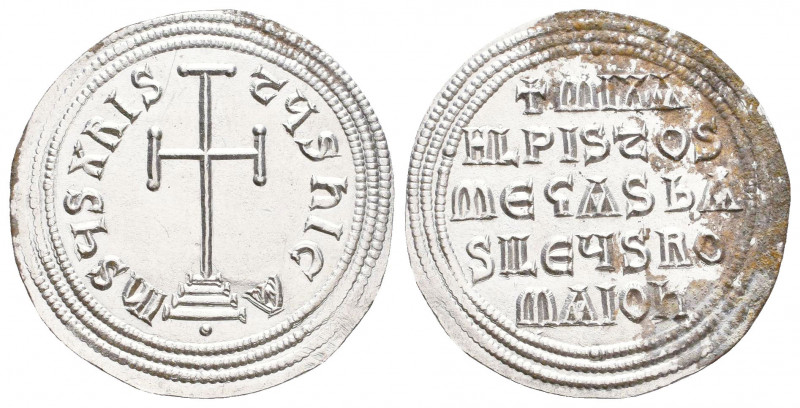 Michael II the Amorian. 820-829. AR Miliaresion. Constantinople mint. Cross pote...