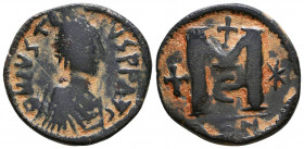 Justinian I. 527-565. AE 

Condition: Very Fine

Weight: 15,2 gr
Diameter: 28,9 mm