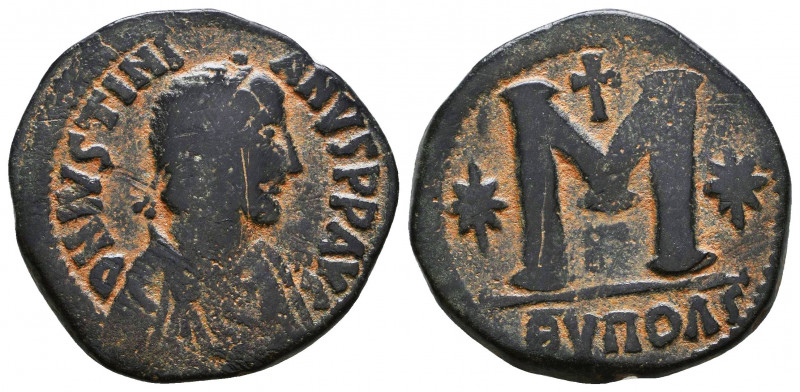 Justinian I. 527-565. AE 

Condition: Very Fine

Weight: 11,3 gr
Diameter: 28,5 ...