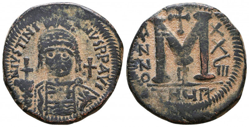 Justinian I. 527-565. AE 

Condition: Very Fine

Weight: 17,9 gr
Diameter: 33,5 ...