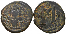 Justinian I. 527-565. AE 

Condition: Very Fine

Weight: 16,1 gr
Diameter: 32,7 mm