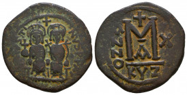 Justin II, with Sophia. 565-578. Æ Follis 

Condition: Very Fine

Weight: 11,1 gr
Diameter: 30,9 mm