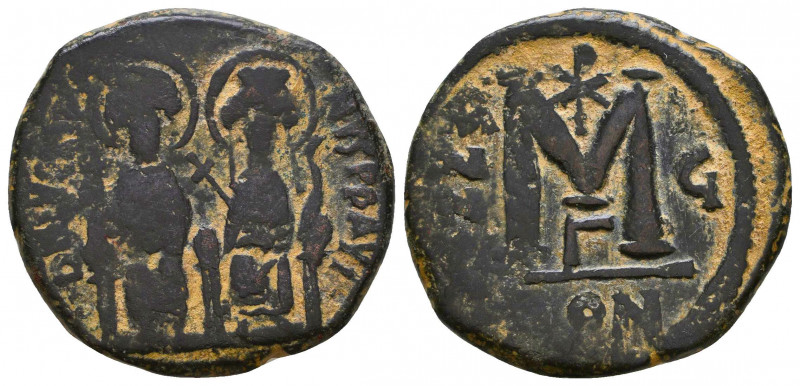 Justin II, with Sophia. 565-578. Æ Follis 

Condition: Very Fine

Weight: 14,1 g...