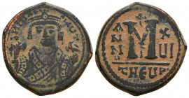 Mauricius Tiberius (582-602 AD). AE 

Condition: Very Fine

Weight: 11,9 gr
Diameter: 28,5 mm