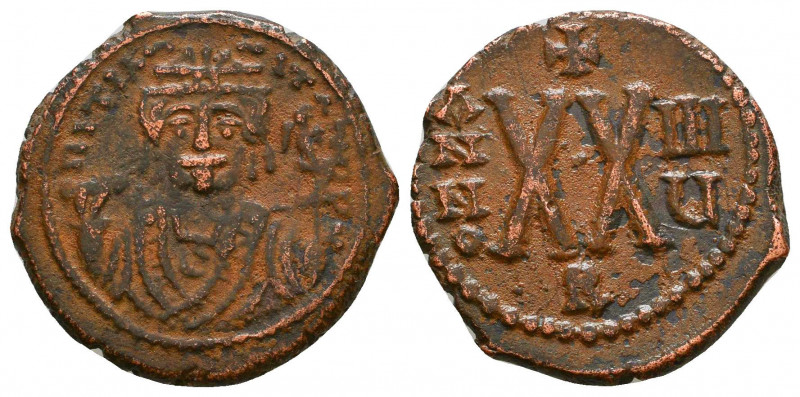 Mauricius Tiberius (582-602 AD). AE 

Condition: Very Fine

Weight: 6,6 gr
Diame...