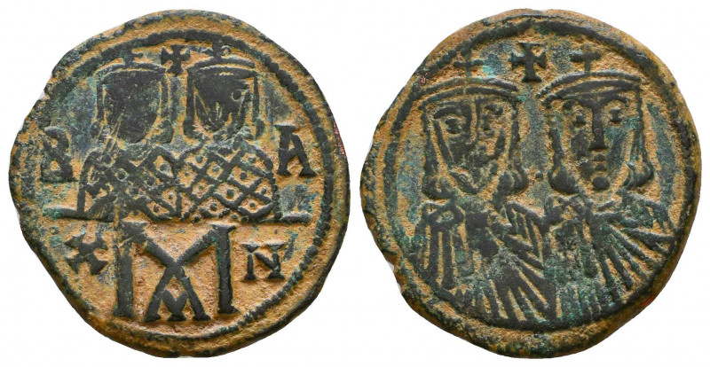 Leo IV the Khazar, with Constantine VI, Leo III, and Constantine V. 775-780. Æ H...