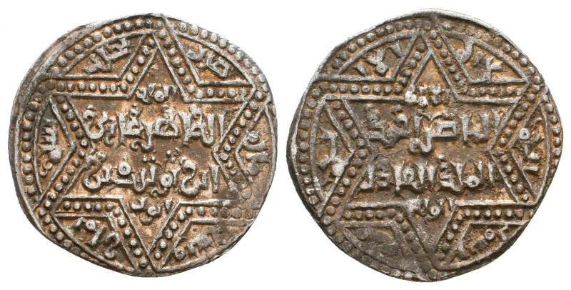 AYYUBID: al-Zahir Ghazi, 1186-1216, AR dirham, Halab, AH594, A-834.2, citing al-...