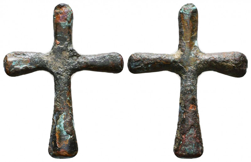 Very Beautiful Byzantine Cross Pendant, Ae Bronze, 7th - 13th century AD.
Condi...