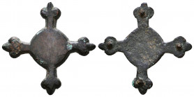 Very Beautiful Byzantine Cross Pendant, Ae Bronze, 7th - 13th century AD.

Condition: Very Fine

Weight: 9 gr
Diameter: 41,2 mm