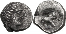 Celtic World. Cisalpine Gaul, Ligures. AR Tetrobol, 2nd century BC. Imitating Massalia. Pautasso gruppo 7b and pl. XXXVII, 450. AR. 1.89 g. 13.00 mm. ...
