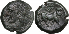 Greek Italy. Samnium, Southern Latium and Northern Campania, Cales. AE 20 mm. c. 265-240 BC. HN Italy 436; HGC 1 376. AE. 7.81 g. 20.00 mm. Enamel lik...