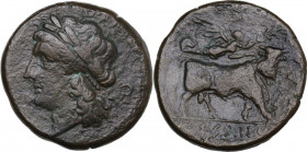 Greek Italy. Samnium, Southern Latium and Northern Campania, Suessa Aurunca. AE 20 mm. c. 265-250 BC. HN Italy 450; HGC 1 511. AE. 6.21 g. 20.00 mm. R...