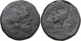 Greek Italy. Central and Southern Campania, Capua. AE Biunx, c. 216-211 BC. HN Italy 486; SNG ANS 204; SNG BN 489; Sambon 1029. AE. 14.24 g. 24.50 mm....