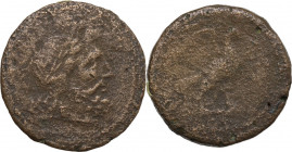 Greek Italy. Central and Southern Campania, Capua. AE Dextans, 212-211 BC. HN Italy 503; HGC 1 401; Graziano 29. AE. 18.70 g. 33.50 mm. RR. Rough surf...