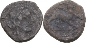 Greek Italy. Central Italy, uncertain mint. Capua or Minturnae(?). AE 19.5 mm. late 90s-early 80s BC. HN Italy 2672; SNG Cop. 342 (Capua); Cf. Stannar...