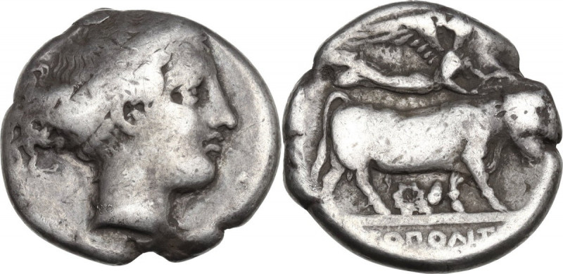 Greek Italy. Central and Southern Campania, Neapolis. AR Didrachm, c. 420-400 BC...
