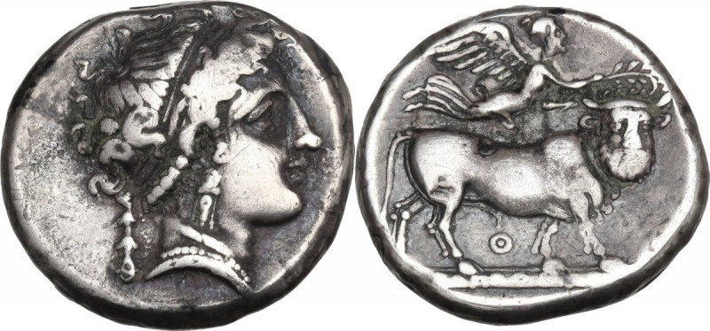 Greek Italy. Central and Southern Campania, Neapolis. AR Didrachm, c. 320-300 BC...