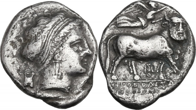 Greek Italy. Central and Southern Campania, Neapolis. AR Didrachm, c. 300-275 BC...
