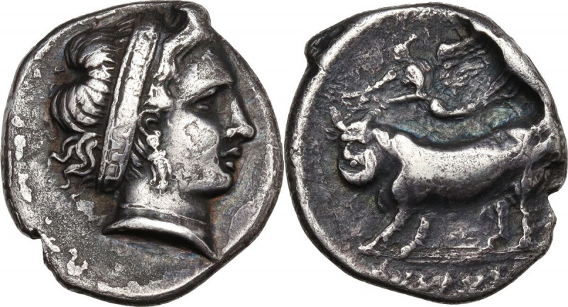 Greek Italy. Central and Southern Campania, Nola. AR Nomos, c. 400-385 BC. HN It...