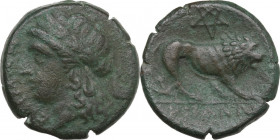 Greek Italy. Northern Apulia, Arpi. AE Obol, c. 325-275 BC. HN Italy 639; SNG ANS -; SNG Cop. 606. AE. 6.53 g. 20.00 mm. R. Rare and in very good cond...