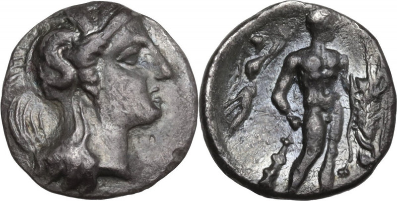 Greek Italy. Southern Lucania, Heraclea. AR Diobol, c. 340-330 BC. HN Italy 1381...