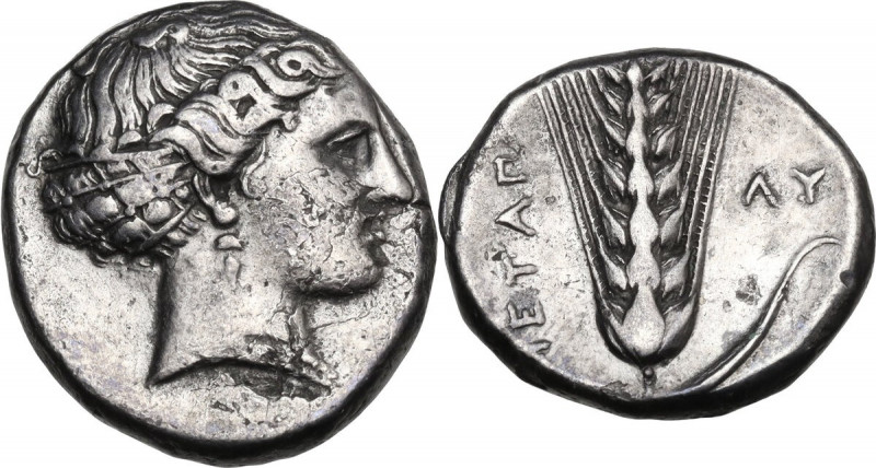 Greek Italy. Southern Lucania, Metapontum. AR Stater, c. 400-340 BC. HN Italy 15...